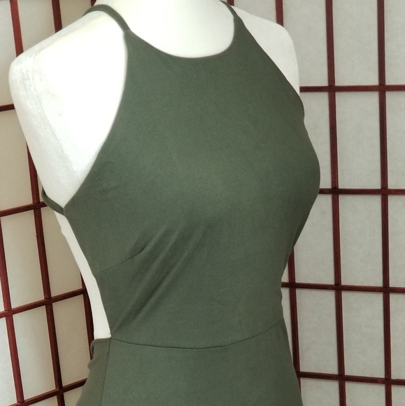 Nwt Olive green crisscross mini dress - Picture 5 of 7